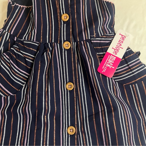 Penelope Mack Navy and Pink Striped Dress With Bloomers - Picture 4 of 7